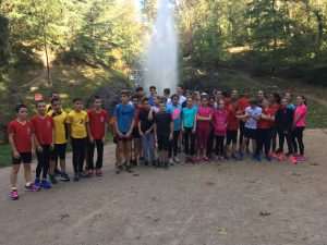 Groupe des benjamins et minimes du TSA au stage préparation cross 2017