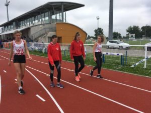 Quatuor du TSA au challenge Équip'Athlé Printanier 2018 à Blagnac