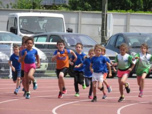 Départ de la course des éveils athlé à la 6ème journée du Trophée de l'Avenir 2018 à Castres