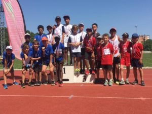 Podium des poussins aux interclubs 2018 à Carmaux