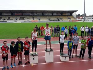 Antoine Lapene et Samuel Conjungo sur le podium des championnats du Tarn d'Epreuves Combinées sur piste 2019 à Albi