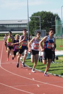 Sanydil Halhal sur 800m lors des championnats du secteur Ouest d'Occitanie sur piste 2019 à Toulouse